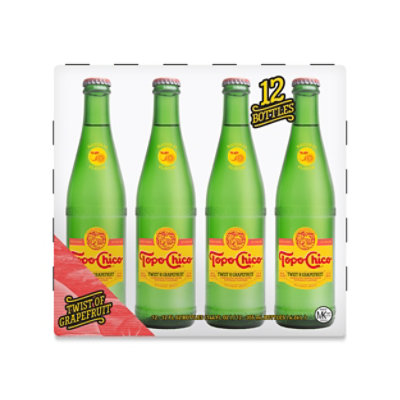 Topo Chico Mineral Water Twist Of Grapefruit Carb-Ko Glass Bottles - 12-12 Fl. Oz. - Image 1