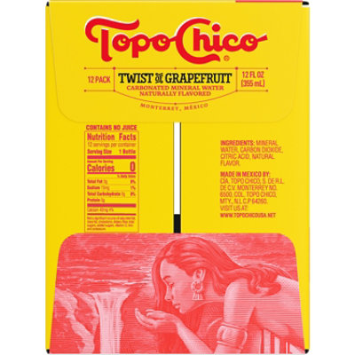 Topo Chico Mineral Water Twist Of Grapefruit Carb-Ko Glass Bottles - 12-12 Fl. Oz. - Image 2