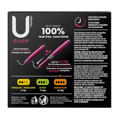 U by Kotex Click Super Plus Tampons - 16 Count - Image 8