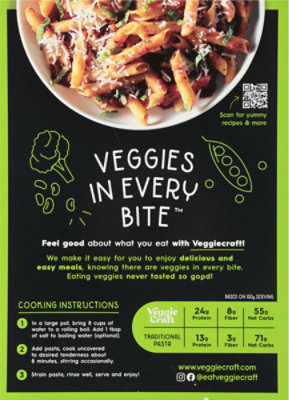 Veggiecraft Farms Penne Pasta made with Cauliflower - 8 Oz. - Image 6