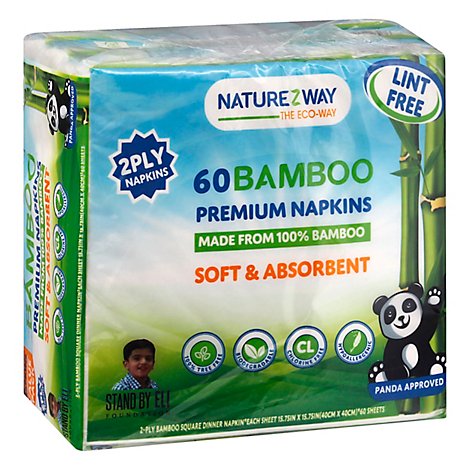 Naturezway Bamboo Premium 2 Ply Napkins - Each
