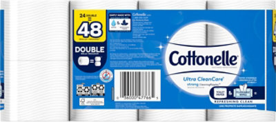 Cottonelle Ultra CleanCare Bathroom Tissue Double Roll 1 Ply - 24 Roll - Image 4