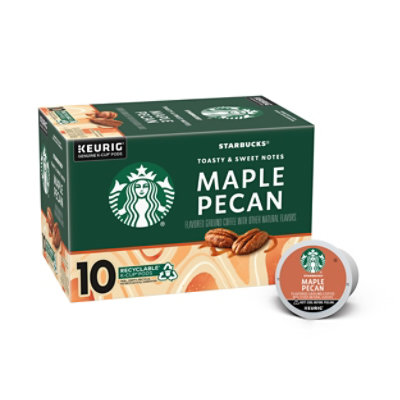 Starbucks 100% Arabica Naturally Flavored Maple Pecan K Cup Coffee Pods Box 10 Count - Each