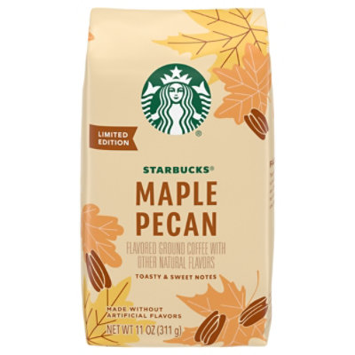 Starbucks Maple Pecan Fall Limited Edition Light Roast Flavored Ground Coffee Bag - 11 Oz