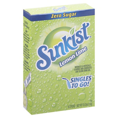 Sunkist Soda Lemon Lime To Go Drink Mix - .53 Oz - Vons