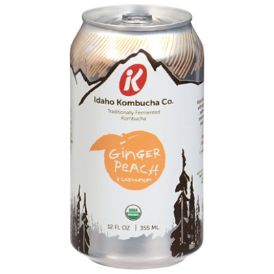 Idaho Kombucha Ginger Peach Kombucha - 12 Fl. Oz.