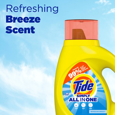 Tide Simply Clean & Fresh Refreshing Breeze 22 Loads Liquid Laundry Detergent - 31 Fl. Oz. - Image 4