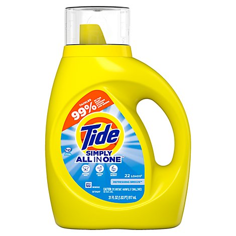  Tide Simply Clean & Fresh Liquid Detergent Refreshing Breeze - 31 Fl. Oz. 