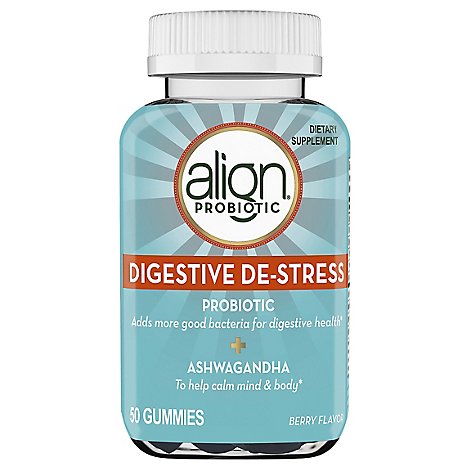 Align Probiotic Digestive Stress Relief Gummies with Ashwagandha - 50 Count
