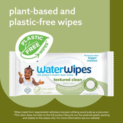 WaterWipes Baby Wipes 99.9% Water Textured Sensitive Hypoallergenic - 60 Count - Image 5