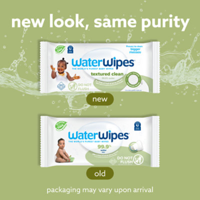 WaterWipes Baby Wipes 99.9% Water Textured Sensitive Hypoallergenic - 60 Count - Image 2