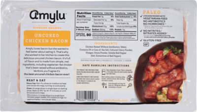 Sausages by Amylu Antibiotic Free Hickory Smoked Uncured Chicken Bacon - 8 Oz. - Image 6