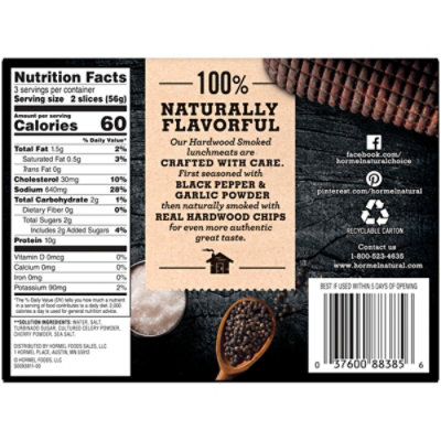 Hormel Natural Choice Pecanwood Smoked Ham With Sweet Black Pepper - 6 Oz. - Image 6