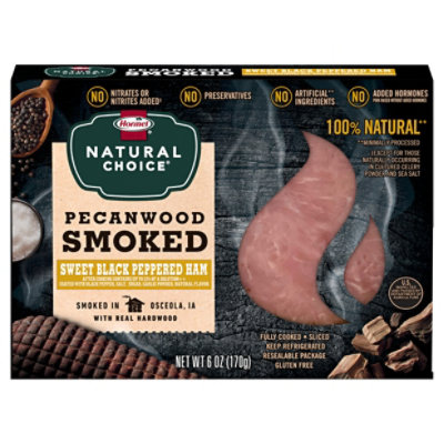 Hormel Natural Choice Pecanwood Smoked Ham With Sweet Black Pepper - 6 Oz. - Image 1