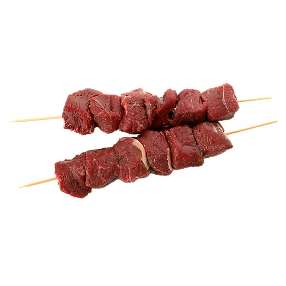 Meat Counter USDA Choice Beef Steak Kabobs 6 Oz 1 Count Service Case - Each