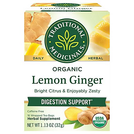Trad Medicinals Tea Lemon Ginger Org - 16 Count - Image 3
