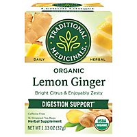 Trad Medicinals Tea Lemon Ginger Org - 16 Count - Image 1