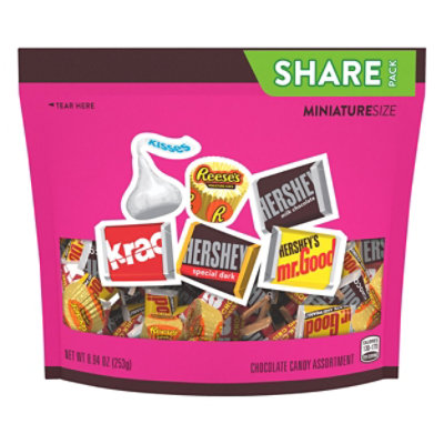 Assortment Kisses Reese Peanut Butter Cups Hershey Miniature - 8.94 Oz