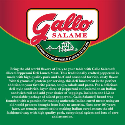 Gallo Dry Sausage Pepperoni - 15.2 Oz. - Image 3