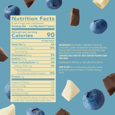 Tru Fru Blueberries In White & Dark Chocolate - 8 Oz - Image 2
