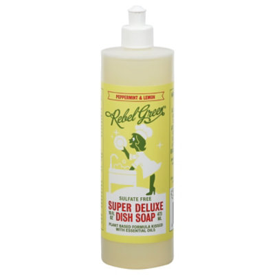 Rebel Green Dish Peppermint Lemon Soap - 16 Oz - Image 3