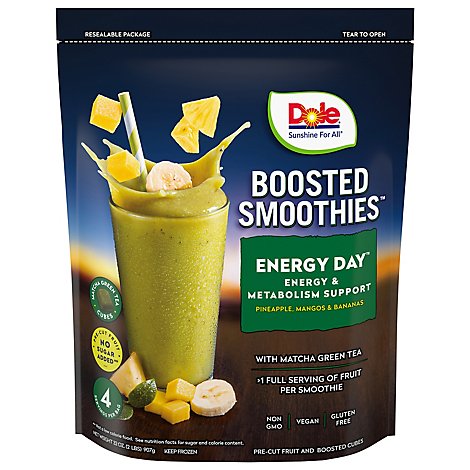 Dole Boosted Blends Smoothie Energize Pineapple And Mango - 32 Oz