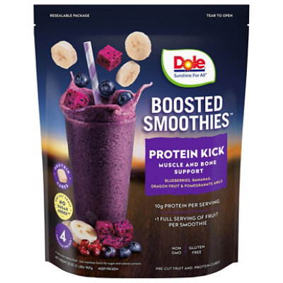 Dole Boosted Blends Smoothie Protein Blueberry And Banana - 32 Oz - Tom  Thumb