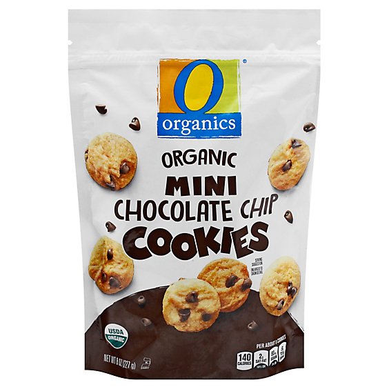 O Organics Cookies Chocolate Chip Mini - 8 Oz
