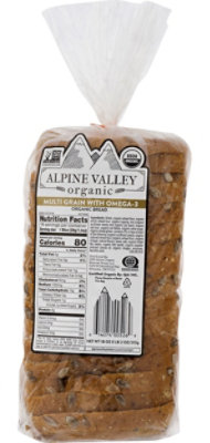 Alpine Valley Bakery Organic Multi Grain With Omega 3 Bread 18 Oz