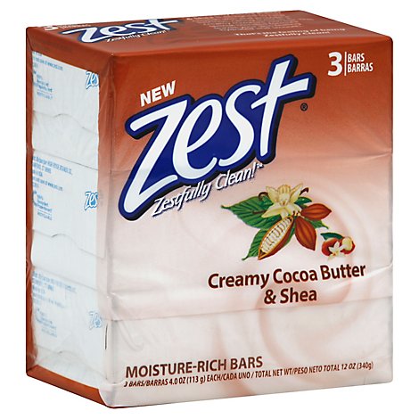 Zest Bar Soap Cocoa Butter - 3-4 Oz