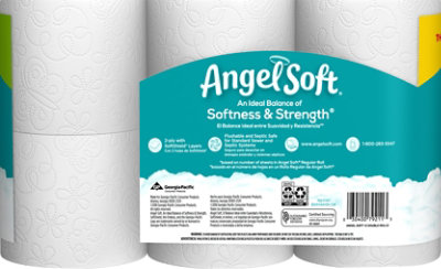 Angel Soft Bathroom Tissue Double Rolls White - 12 Roll - Image 4