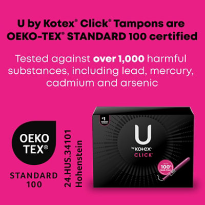 U by Kotex Click Compact Regular Tampons - 45 Count - Image 6