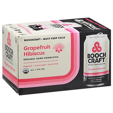 Boochcraft Grapefruit Hibiscus In Cans - 6-12 Fl. Oz.