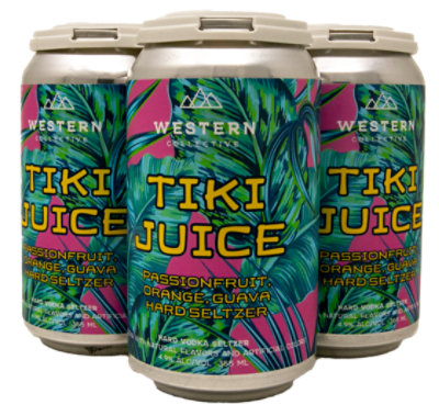 Western Coll Tiki Juice Seltzer Cans - 4-16 Fl. Oz.