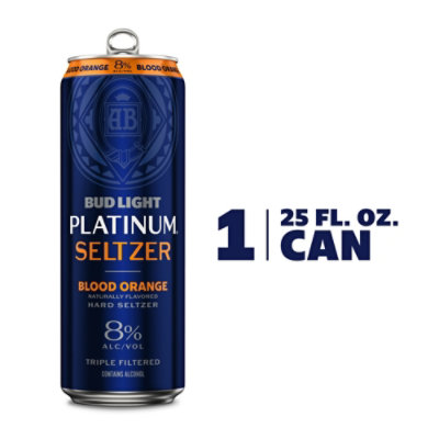 Bud Light Platinum Seltzer Blood Orange Hard Seltzer - 25 Fl. Oz. - Image 1