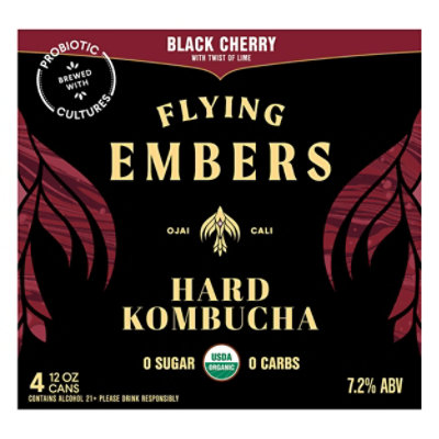 Flying Embers Black Cherry In Cans - 4-12 Fl. Oz. - Image 3