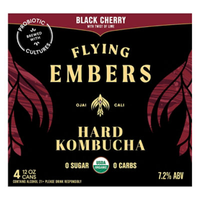 Flying Embers Black Cherry In Cans - 4-12 Fl. Oz.