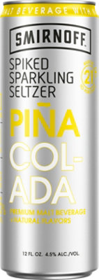 Smirnoff Seltzer Pina Colada In Cans - 6-12 Fl. Oz. - Image 1