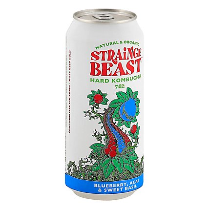 Strainge Beast Blueberry Acai & Sweet Basil In Cans - 16 Fl. Oz. - Image 1
