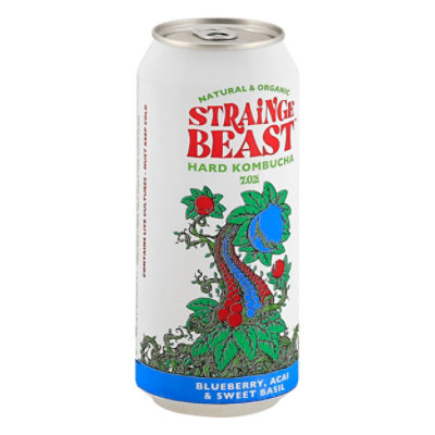 Strainge Beast Blueberry Acai & Sweet Basil In Cans - 16 Fl. Oz.