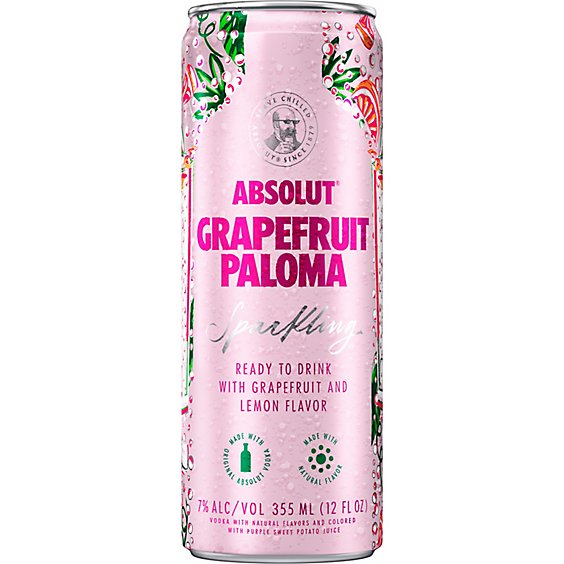 Absolut Ready To Drink Grapefruit Paloma Vodka Soda - 4-355 Ml
