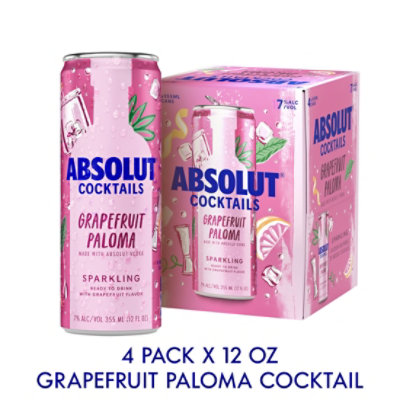 Absolut Ready To Drink Grapefruit Paloma Vodka Soda 4355 Ml Safeway