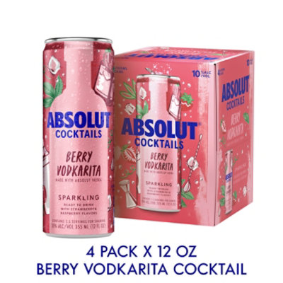 Absolut Ready To Drink Berry & Citrus Vodkarita - 4-355 Ml - Image 1