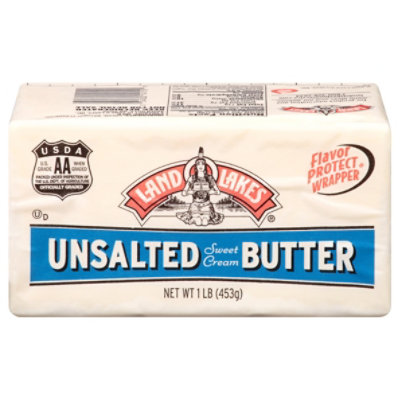 Land O Lakes Unsalted Grade AA Butter Lb jewelosco