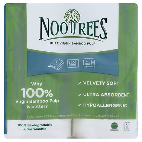 Nootrees Toilet Tissue 4rl 300sht - 1 Each