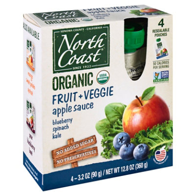 North Coast Pouch Apple Kale Spinach - 4 Count