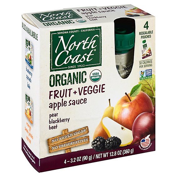 North Coast Pouch Apple Blackberry Pear - 4 Count