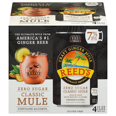 Reeds Zero Sugar Classic Mule In Cans - 4-12 Fl. Oz. - Image 3