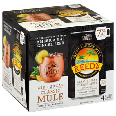 Reeds Zero Sugar Classic Mule In Cans - 4-12 Fl. Oz.