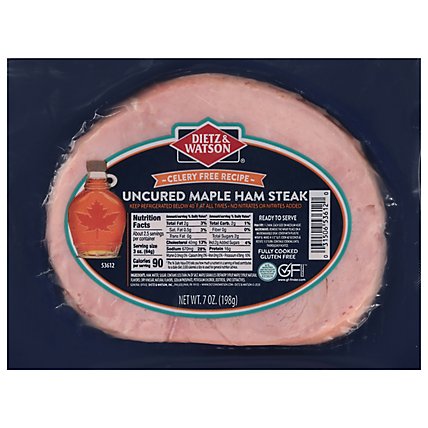 Dietz & Watson Ham Steak Maple Cured - 7 Oz - Image 1